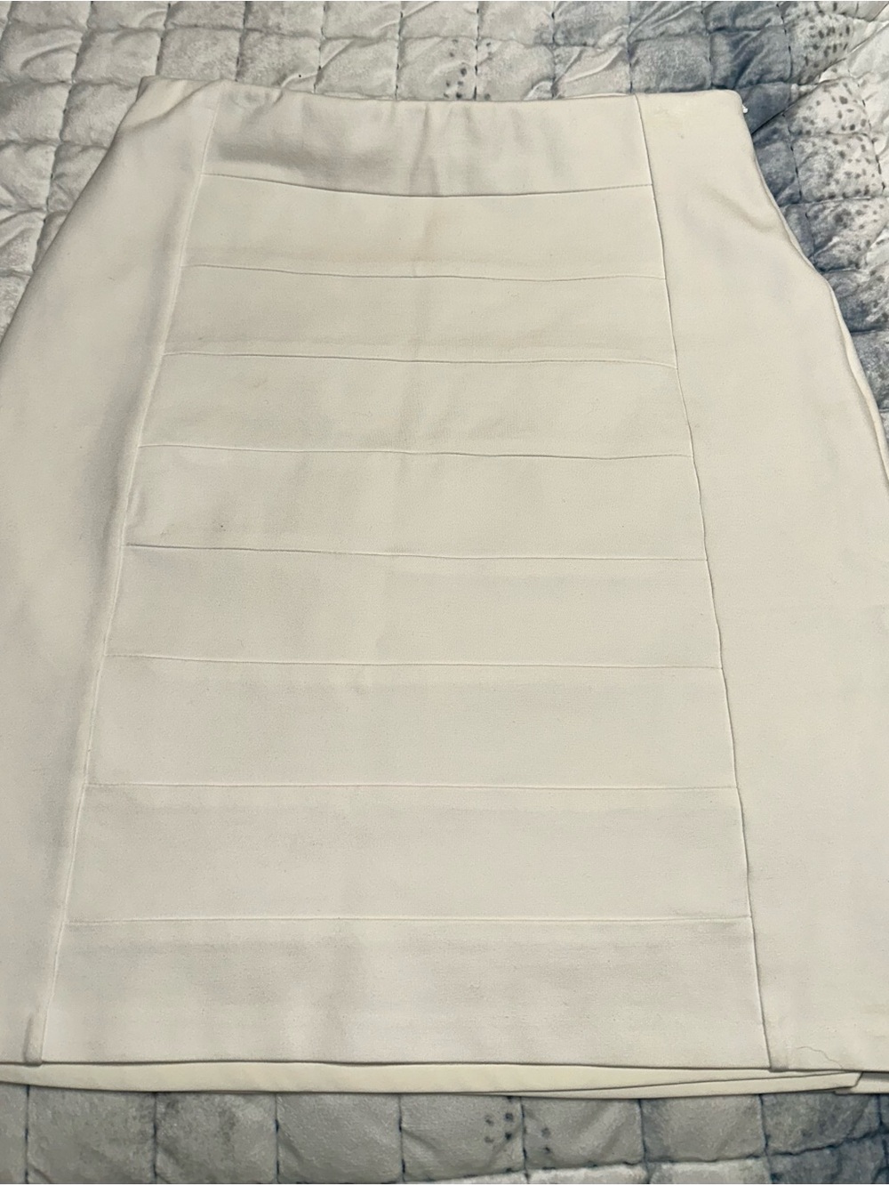 White House Black Market Ivory Paneled Pencil Skirt